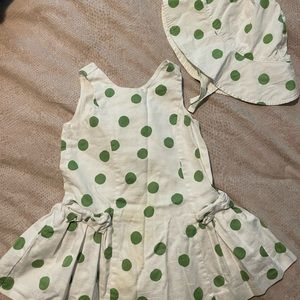 Janie and Jack 12m dress and hat
